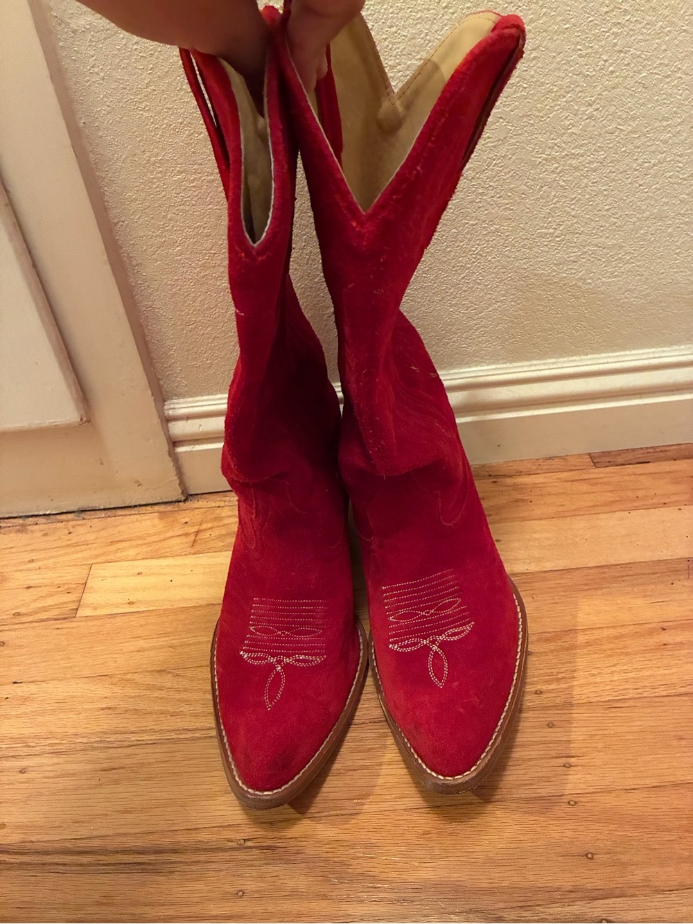 Idyllwind Red Suede Western Mules